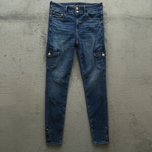 American Eagle Jeans Women's Size 10 Long High-Rise Cargo Jegging 30" Inseam